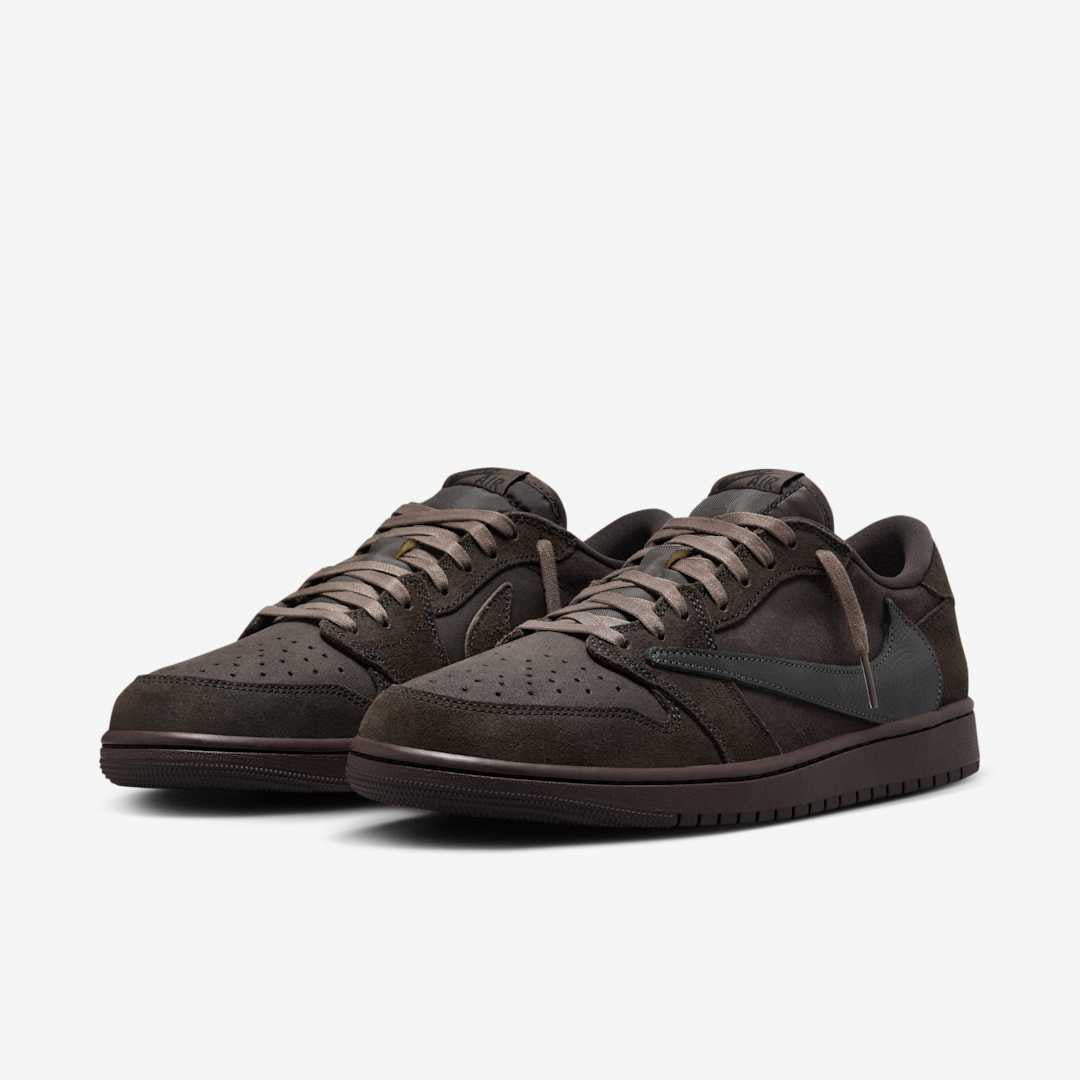 Men's Travis Scott x Air Jordan 1 Low 'Velvet Brown' Shoes