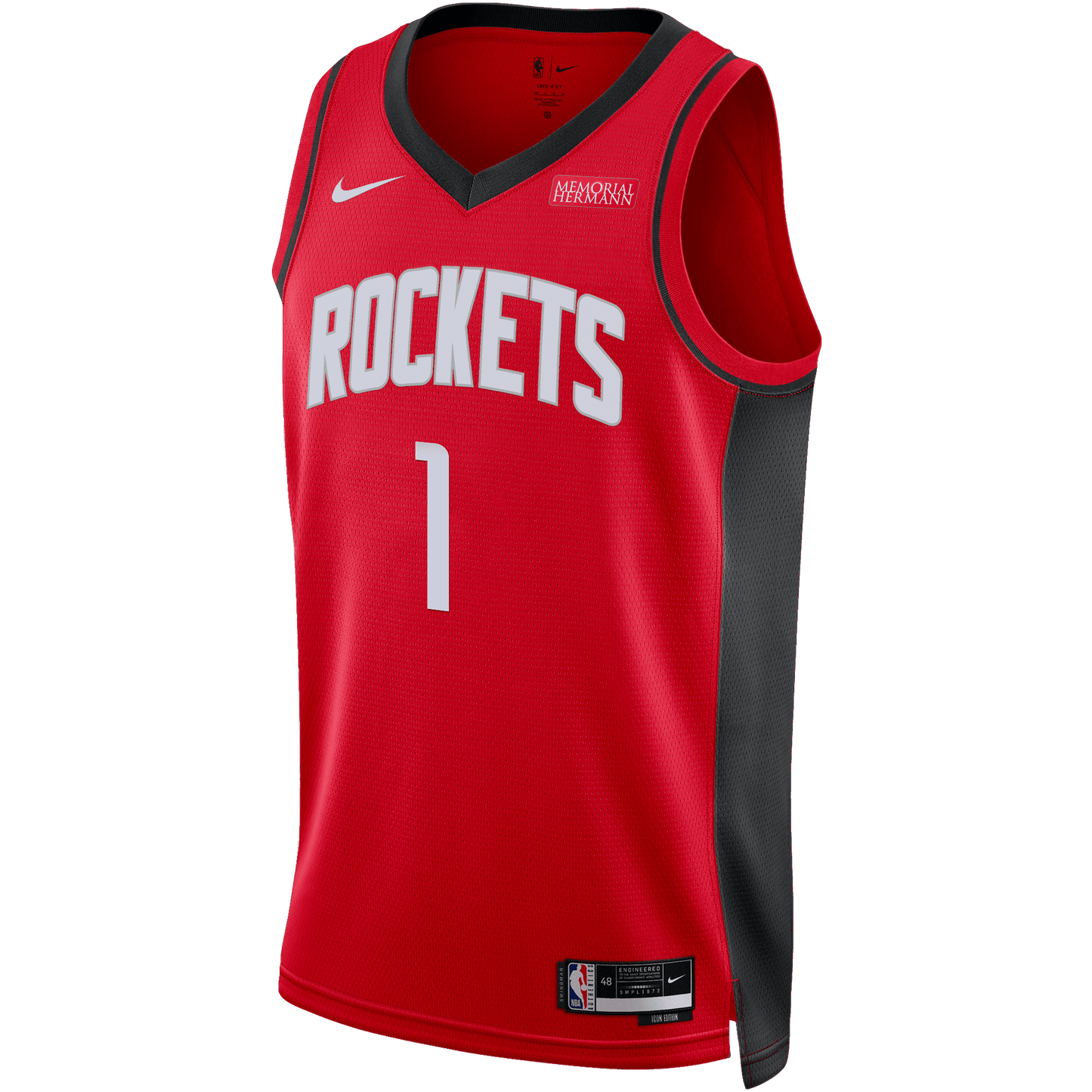 Amen Thompson Houston Rockets 2025 Icon Edition Swingman Jersey - Red
