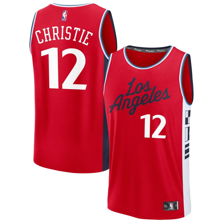 Cam Christie LA Clippers 2025 Statement Edition Fast Break Jersey - Red
