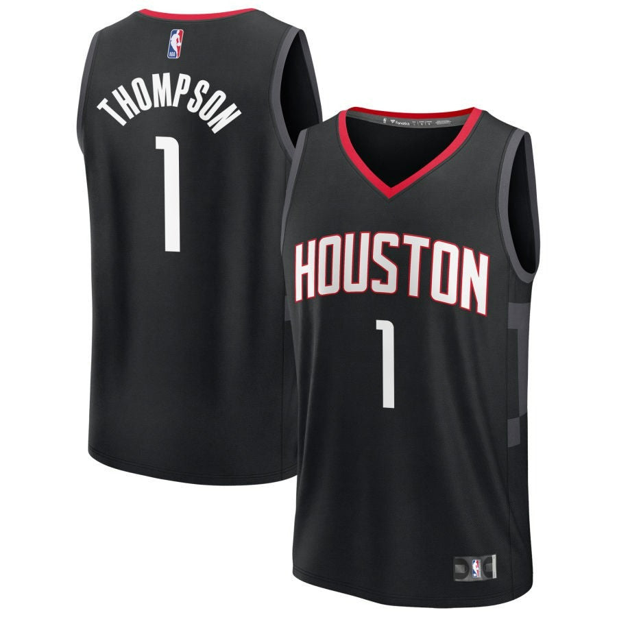 Amen Thompson Houston Rockets 2025 Statement Edition Fast Break Jersey - Black
