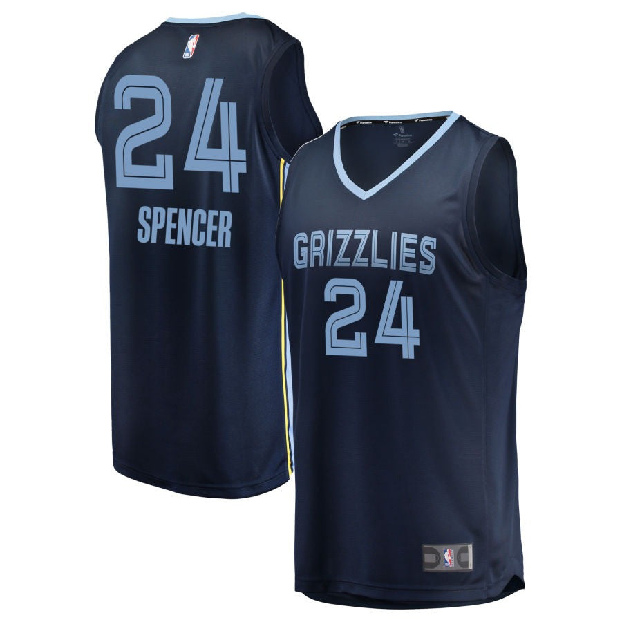 Cam Spencer Memphis Grizzlies 2025 Icon Edition Fast Break Jersey - Navy