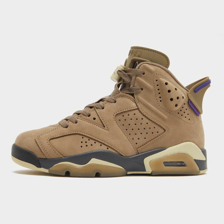 Men's Air Jordan 6 Brown Kelp Shoes