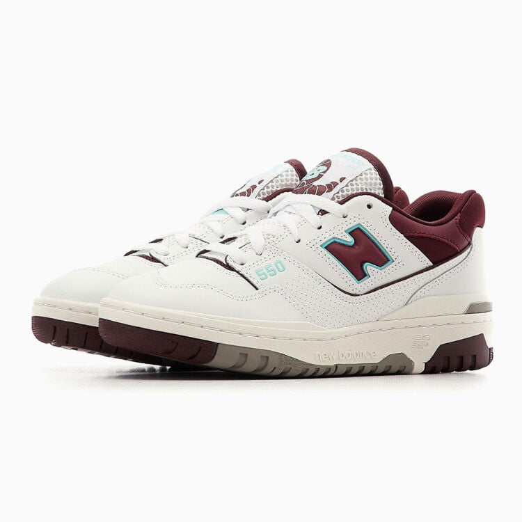 Men's New Balance 550 Burgundy Shoes