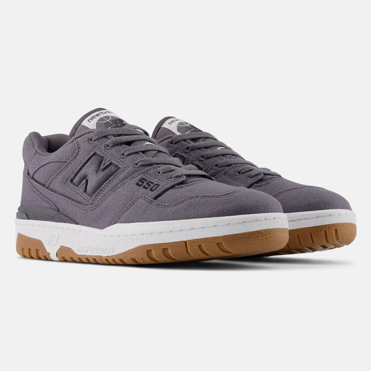 Men's New Balance 550 Grey Canvas Shoes