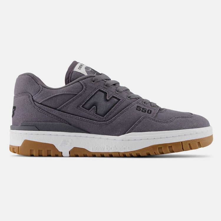 Men's New Balance 550 Grey Canvas Shoes