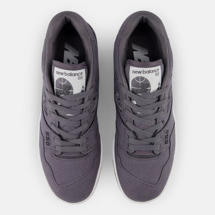 Men's New Balance 550 Grey Canvas Shoes