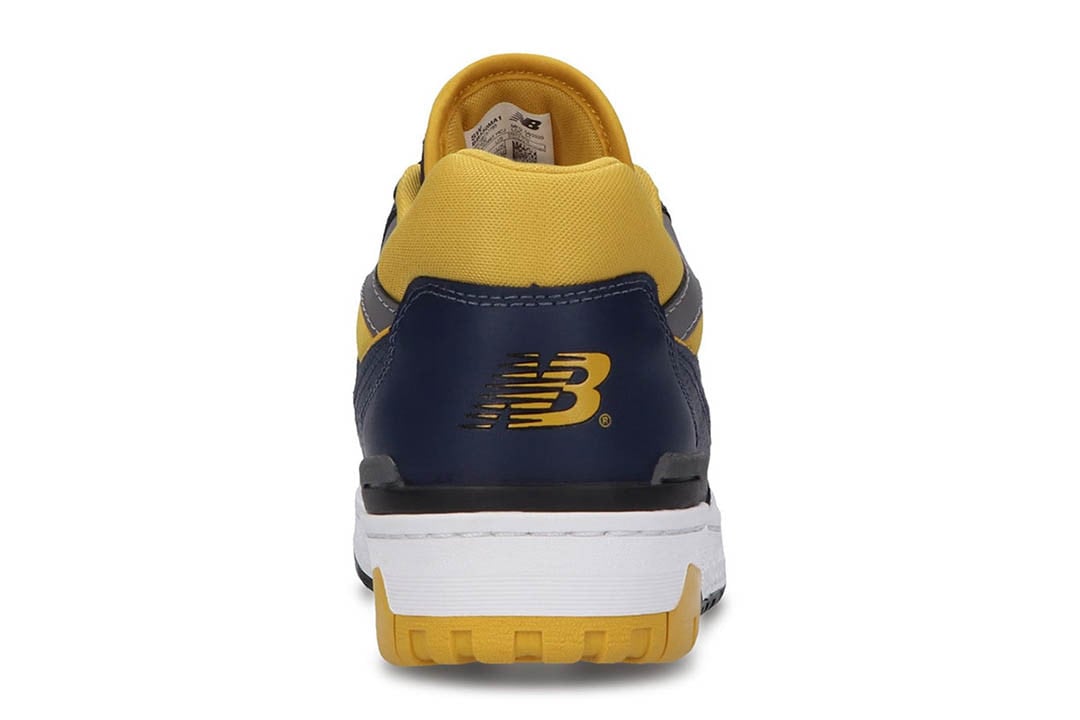 Men's New Balance 550 Navy Yellow Shoes