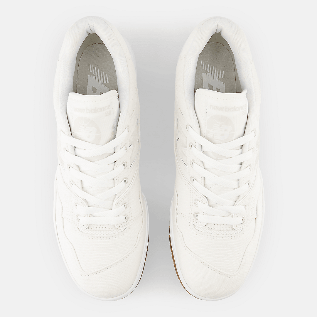 Men's New Balance 550 White Canvas Shoes