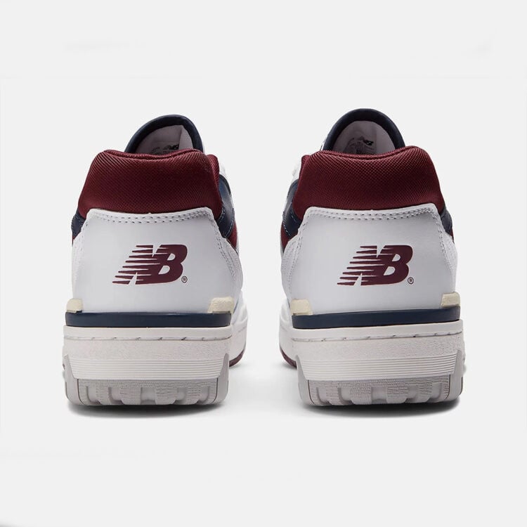Men's New Balance 550 White Navy Maroon Shoes