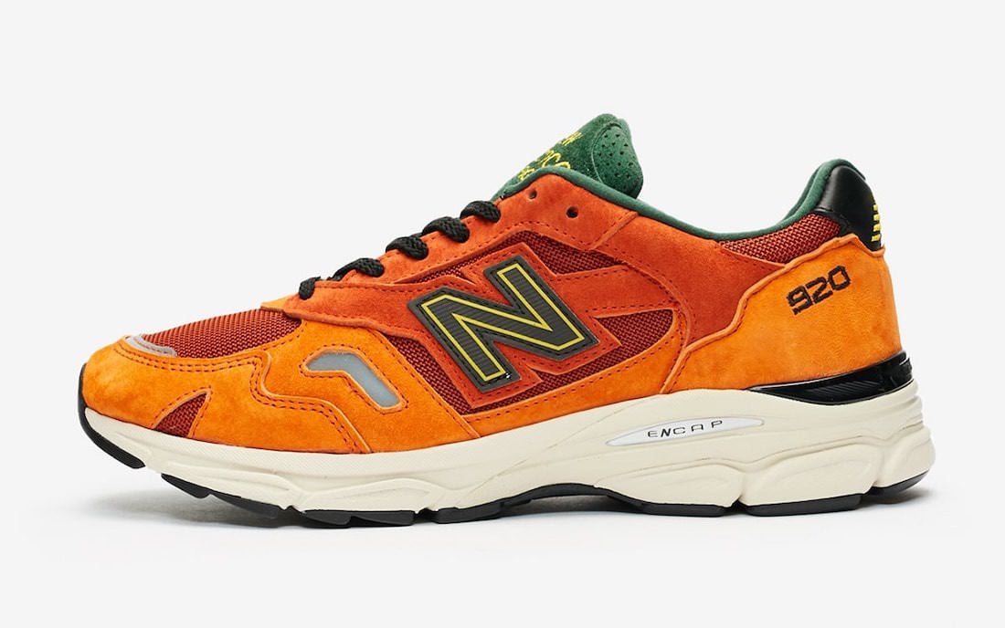 Men's New Balance 920 Forest Green And Orange Shoes