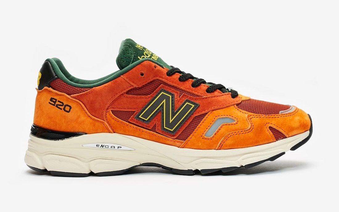 Men's New Balance 920 Forest Green And Orange Shoes