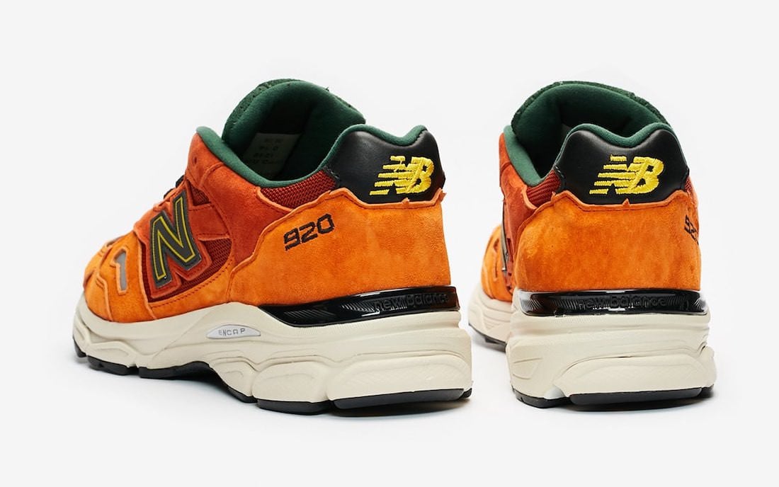 Men's New Balance 920 Forest Green And Orange Shoes