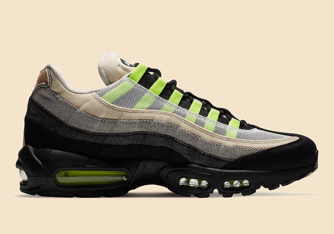 Men's Nike Air Max 95 Black Summit White-Volt Shoes