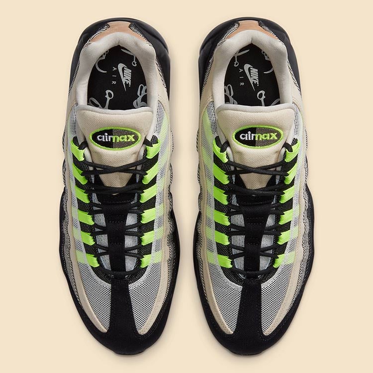 Men's Nike Air Max 95 Black Summit White-Volt Shoes
