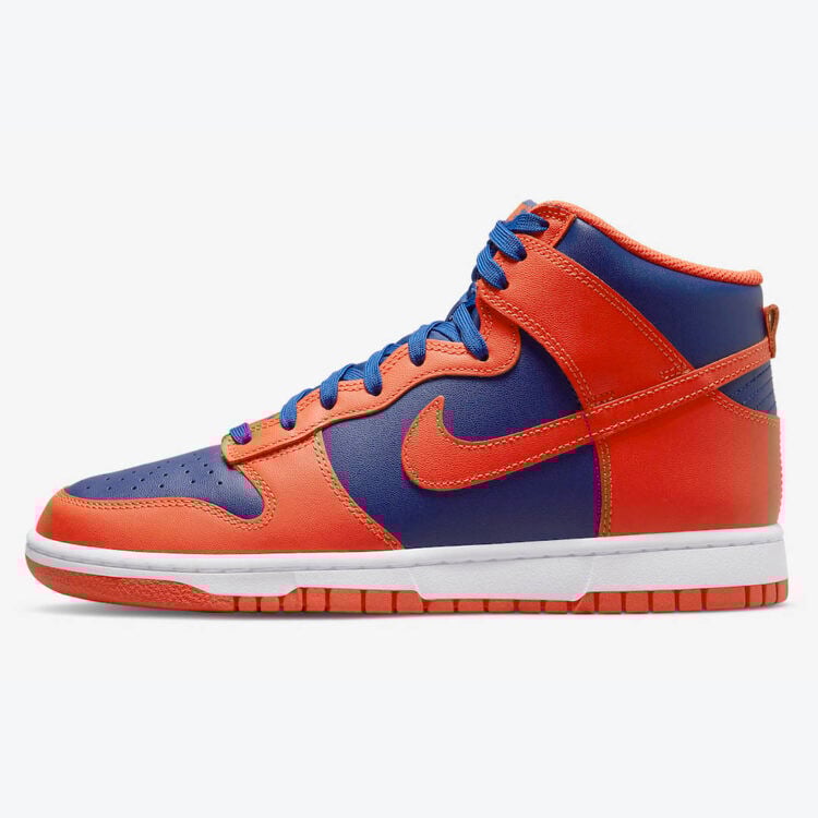 Men's Nike Dunk High Blue And Orange Shoes