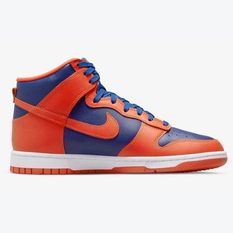 Men's Nike Dunk High Blue And Orange Shoes
