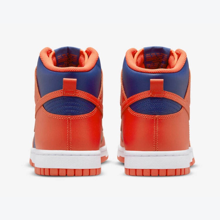 Men's Nike Dunk High Blue And Orange Shoes