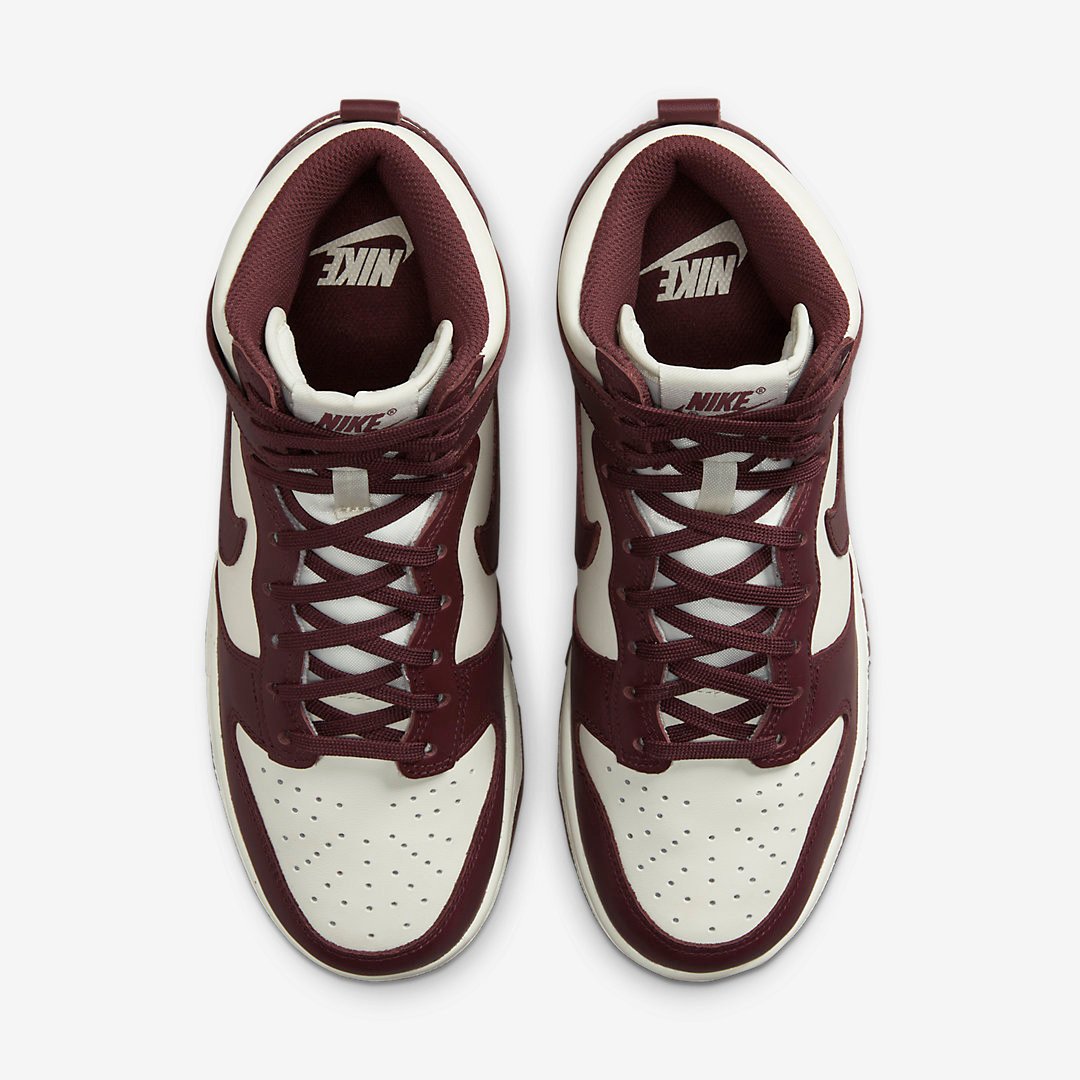 Men's Nike Dunk High Burgundy Crush Shoes
