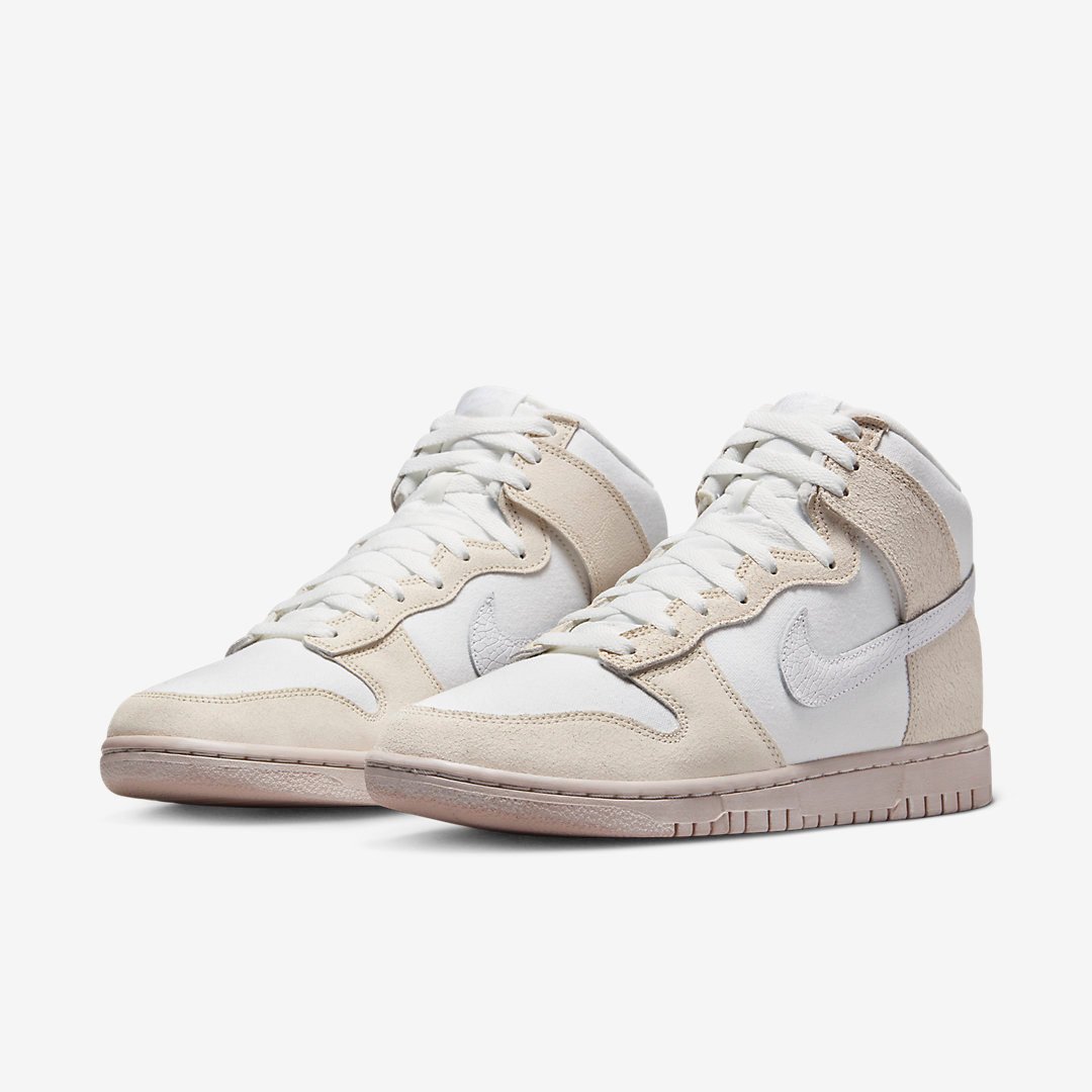 Men's Nike Dunk High Cracked Leather Shoes