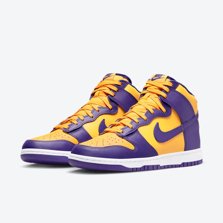 Men's Nike Dunk High Lakers Shoes