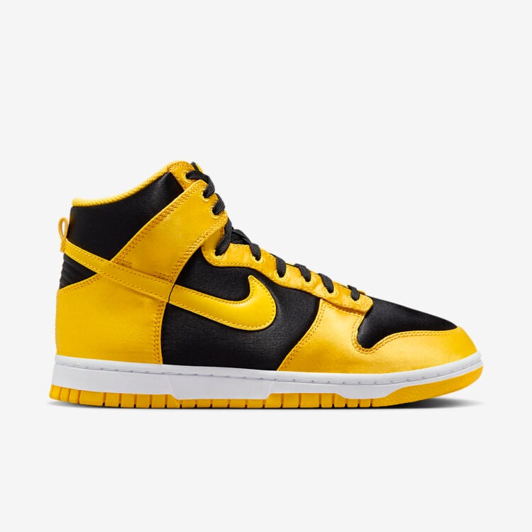 Men's Nike Dunk High Satin Goldenrod Shoes