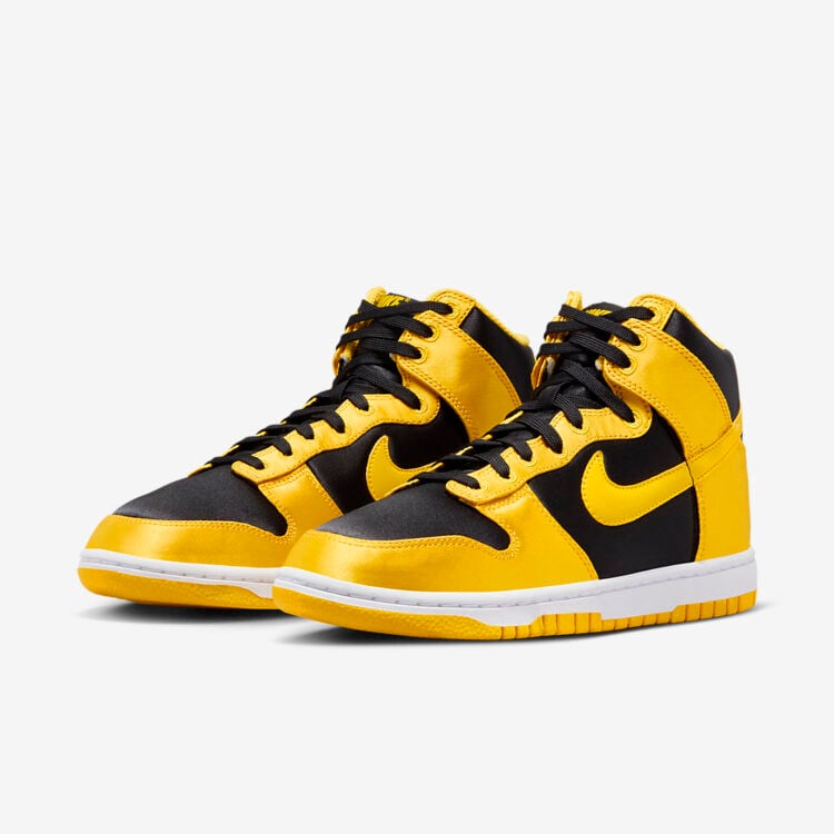 Men's Nike Dunk High Satin Goldenrod Shoes