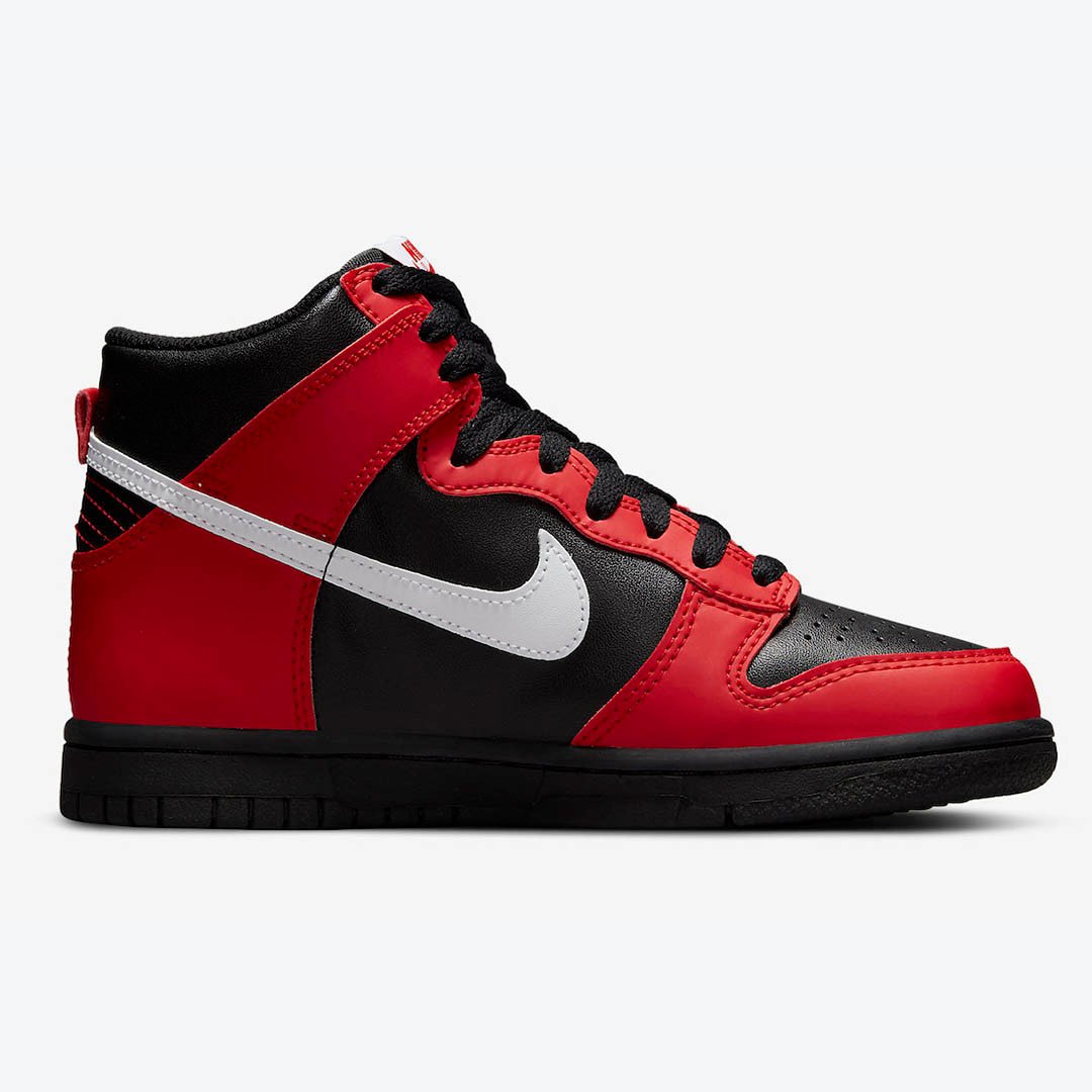 Men's Nike Dunk High University Red & Black Shoes