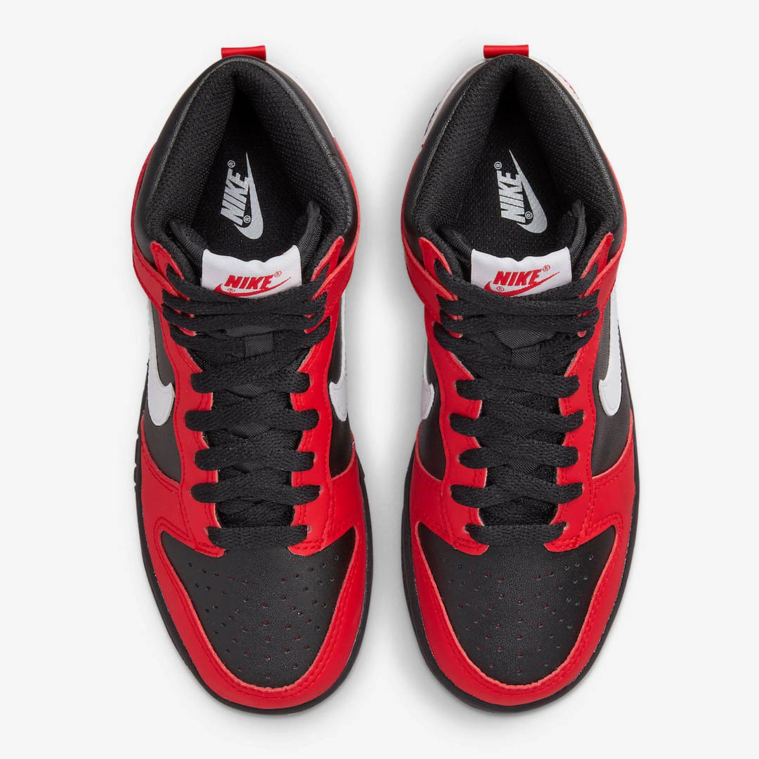 Men's Nike Dunk High University Red & Black Shoes