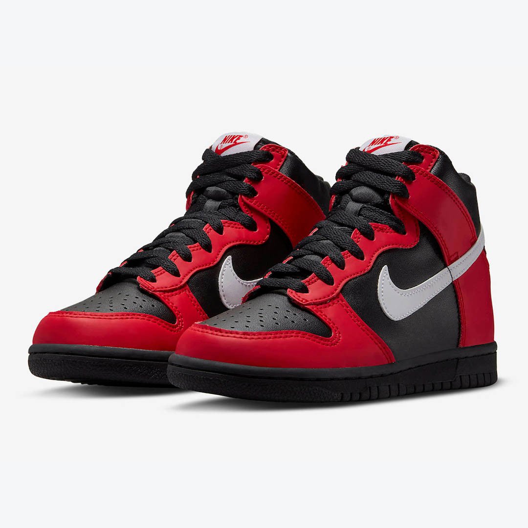 Men's Nike Dunk High University Red & Black Shoes