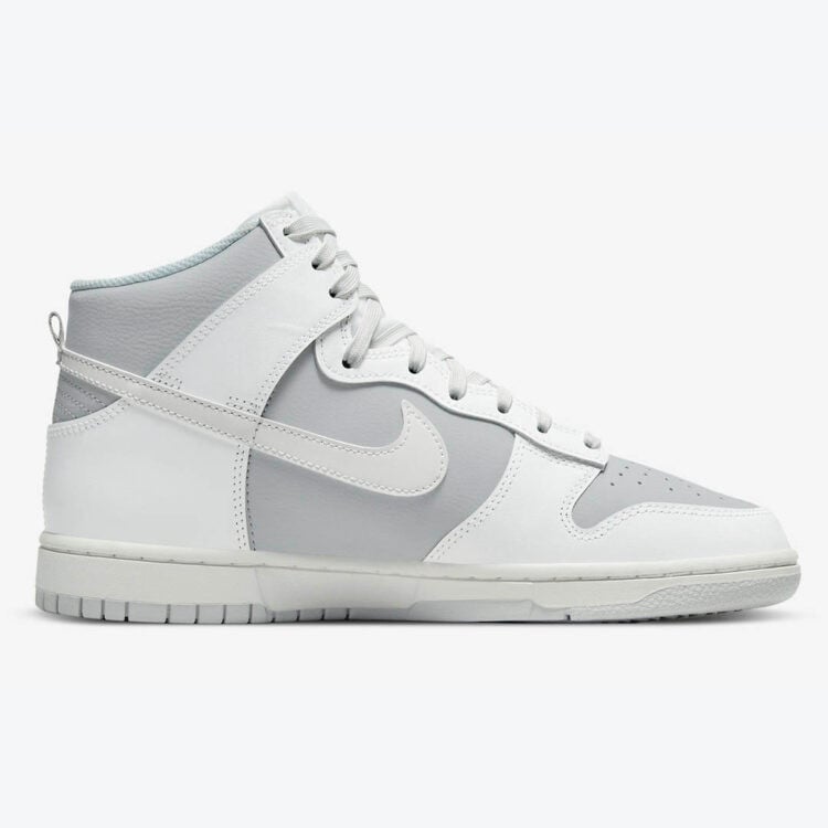 Men's Nike Dunk High White And Grey Shoes
