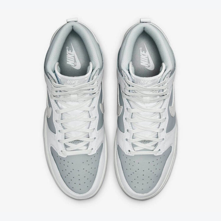 Men's Nike Dunk High White And Grey Shoes