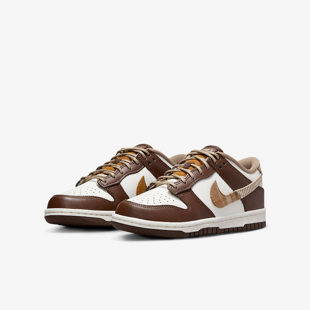 Men's Nike Dunk Low Brown Plaid Shoes