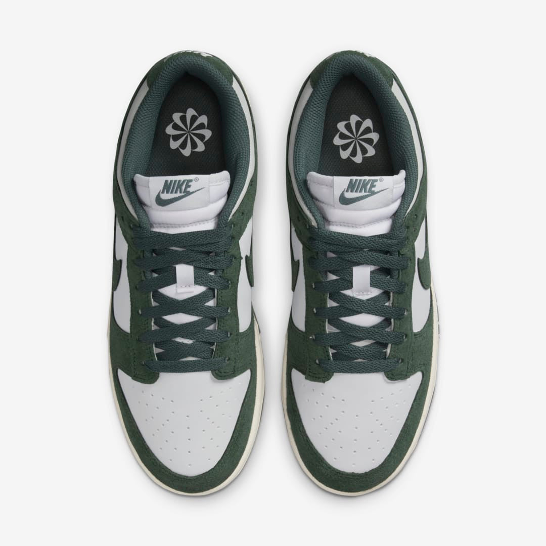 Men's Nike Dunk Low Green Suede Shoes