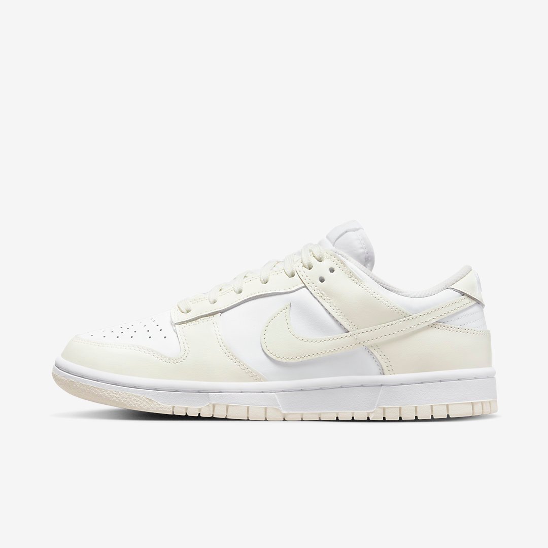 Men's Nike Dunk Low 'White and Sail' Shoes