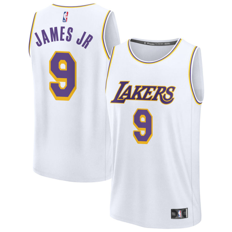 Bronny James Jr Los Angeles Lakers 2025 Association Edition Jersey - White
