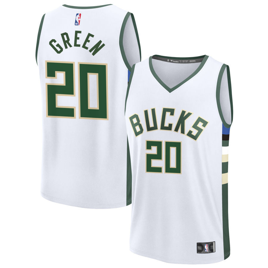 AJ Green Milwaukee Bucks 2025 Fast Break Association Edition Jersey - White