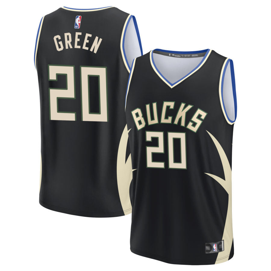 AJ Green Milwaukee Bucks 2025 Fast Break Statement Edition Jersey - Black