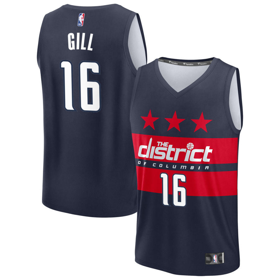 Anthony Gill Washington Wizards 2025 Fast Break Statement Edition Jersey - Navy