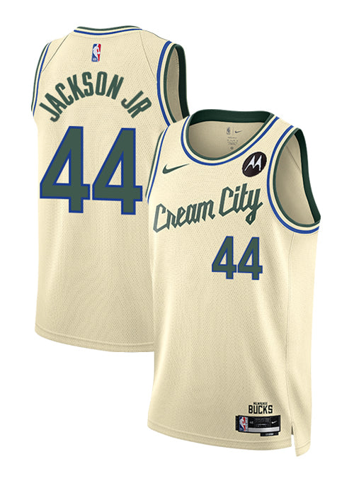 Andre Jackson Jr Milwaukee Bucks 2025 City Edition Swingman Jersey - Beige
