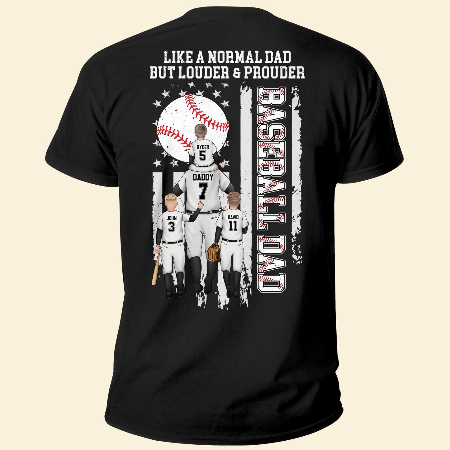 Baseball Dad Like A Normal Dad - Personalized Shirt