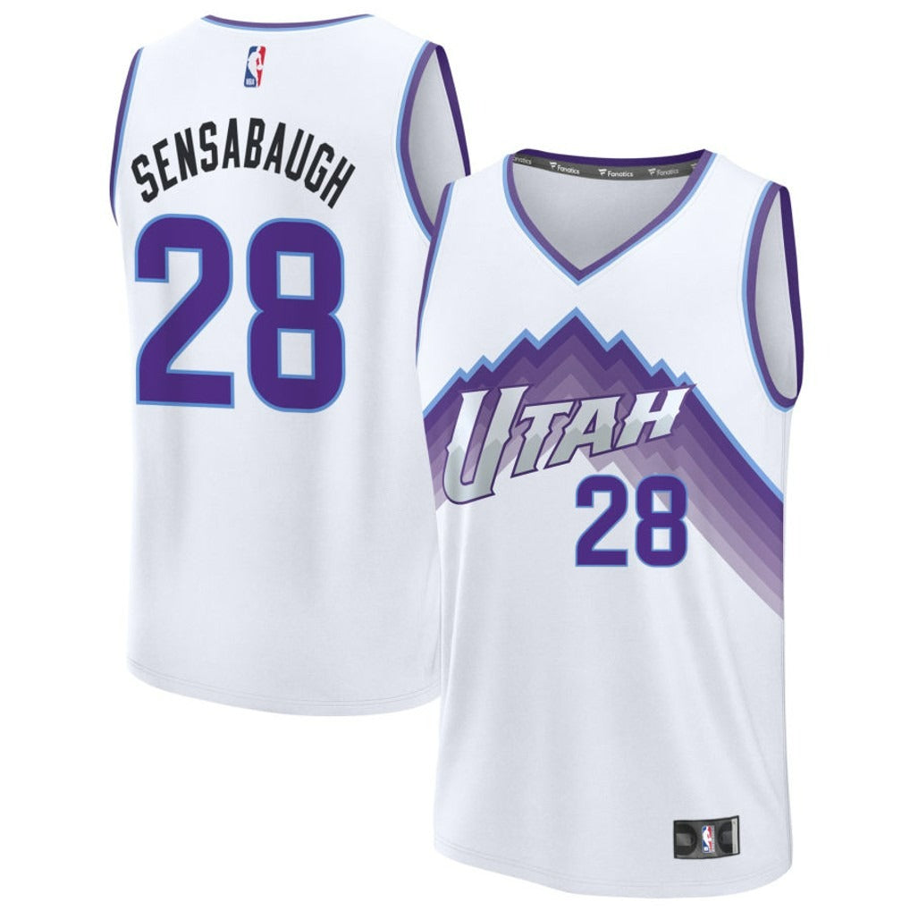 Brice Sensabaugh Utah Jazz 2025 Fast Break Jersey Association Edition - White