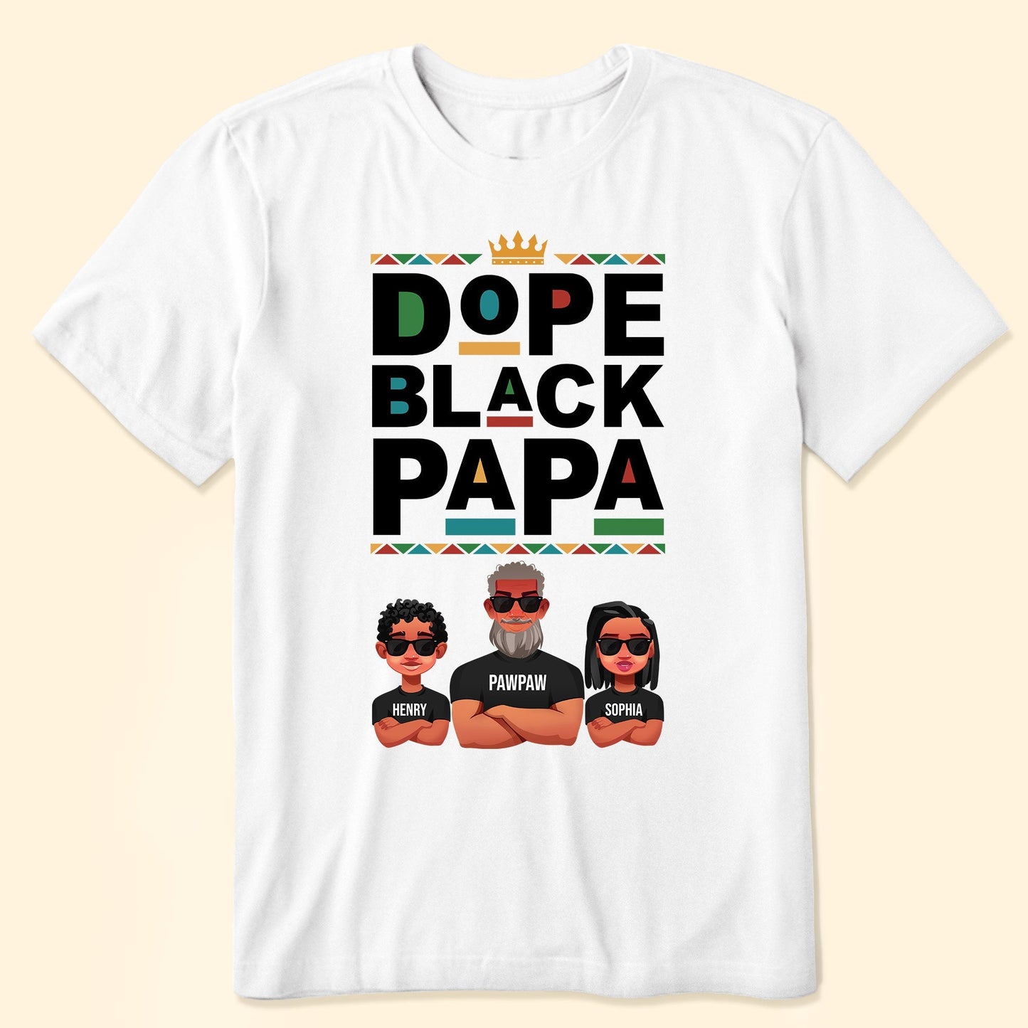Dope Black Grandparents - Personalized Shirt