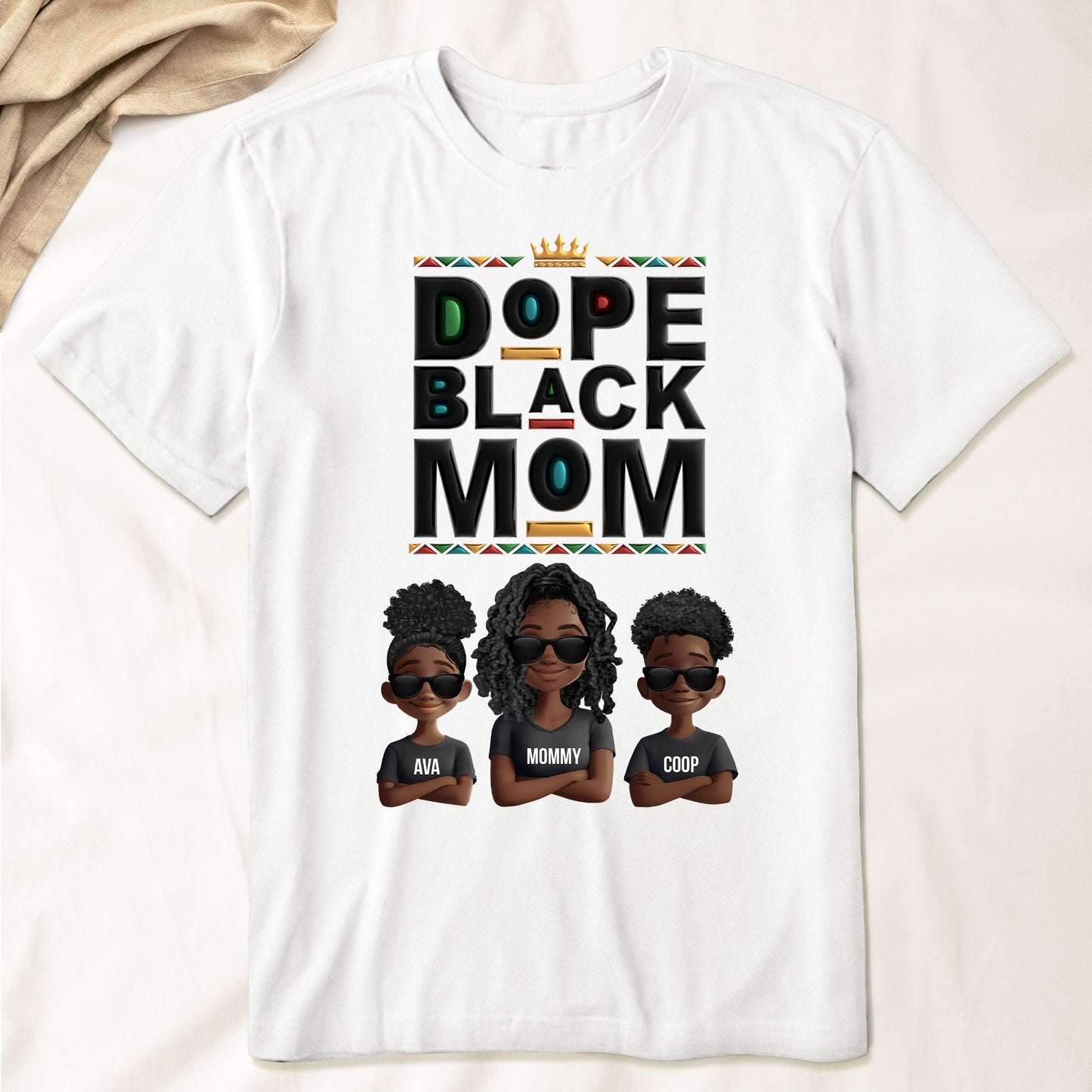 New Version Black History Dope Black Mom - Personalized Shirt