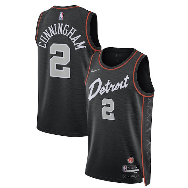 Cade Cunningham Detroit Pistons Unisex 2023/24 City Edition Swingman Black Jersey
