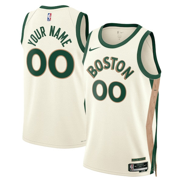 Boston Celtics Unisex 2023/24 Custom City Edition Swingman White Jersey