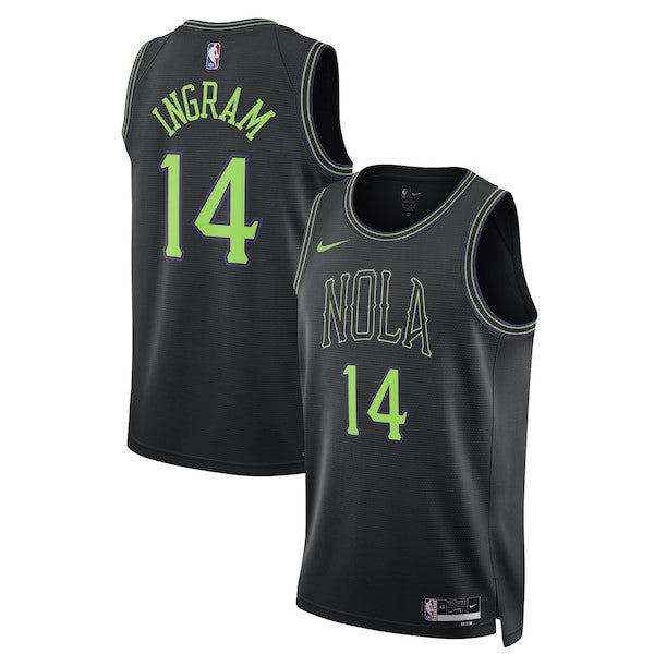 Brandon Ingram New Orleans Pelicans Unisex 2023/24 City Edition Swingman Black Jersey