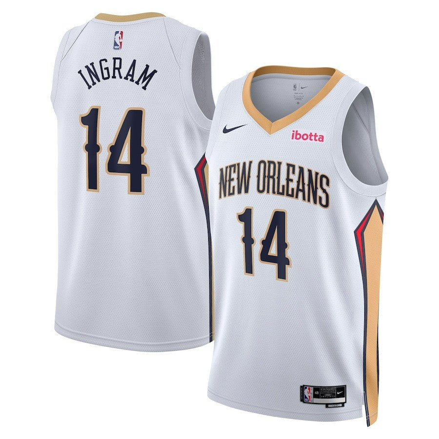 Brandon Ingram New Orleans Pelicans Swingman Badge Player White Jersey