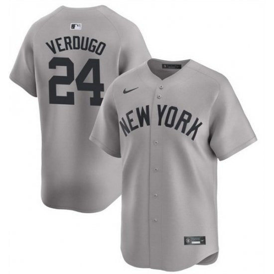 Alex Verdugo New York Yankees Gray 2024 Away Limited Cool Base Stitched Baseball Jersey