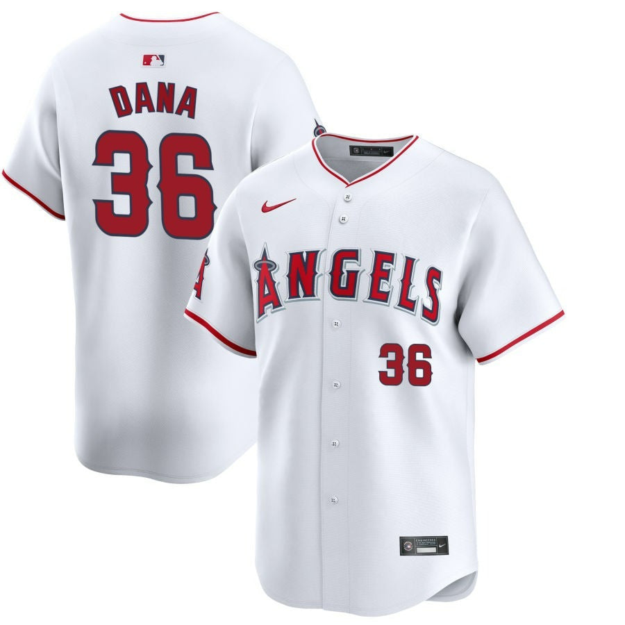 Caden Dana Los Angeles Angels 2024 Home Limited White Jersey