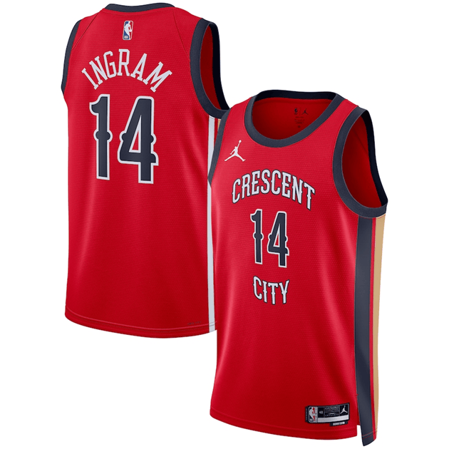 Brandon Ingram New Orleans Pelicans 2024 Statement Edition Fan Support Team Red Jersey